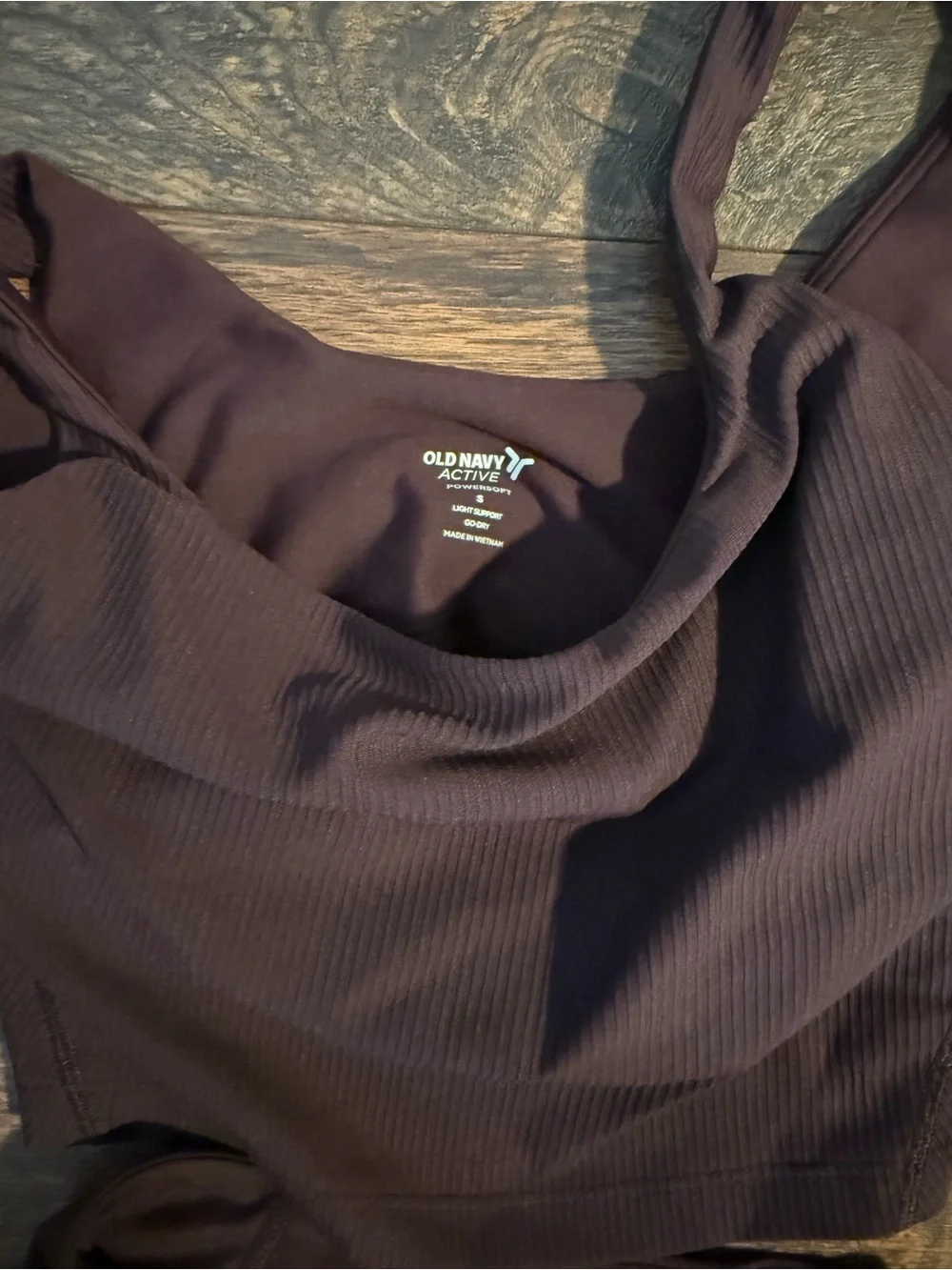 Old Navy Ribbed High-Rise Leggings & Cropped Tank Set - chocolate brown